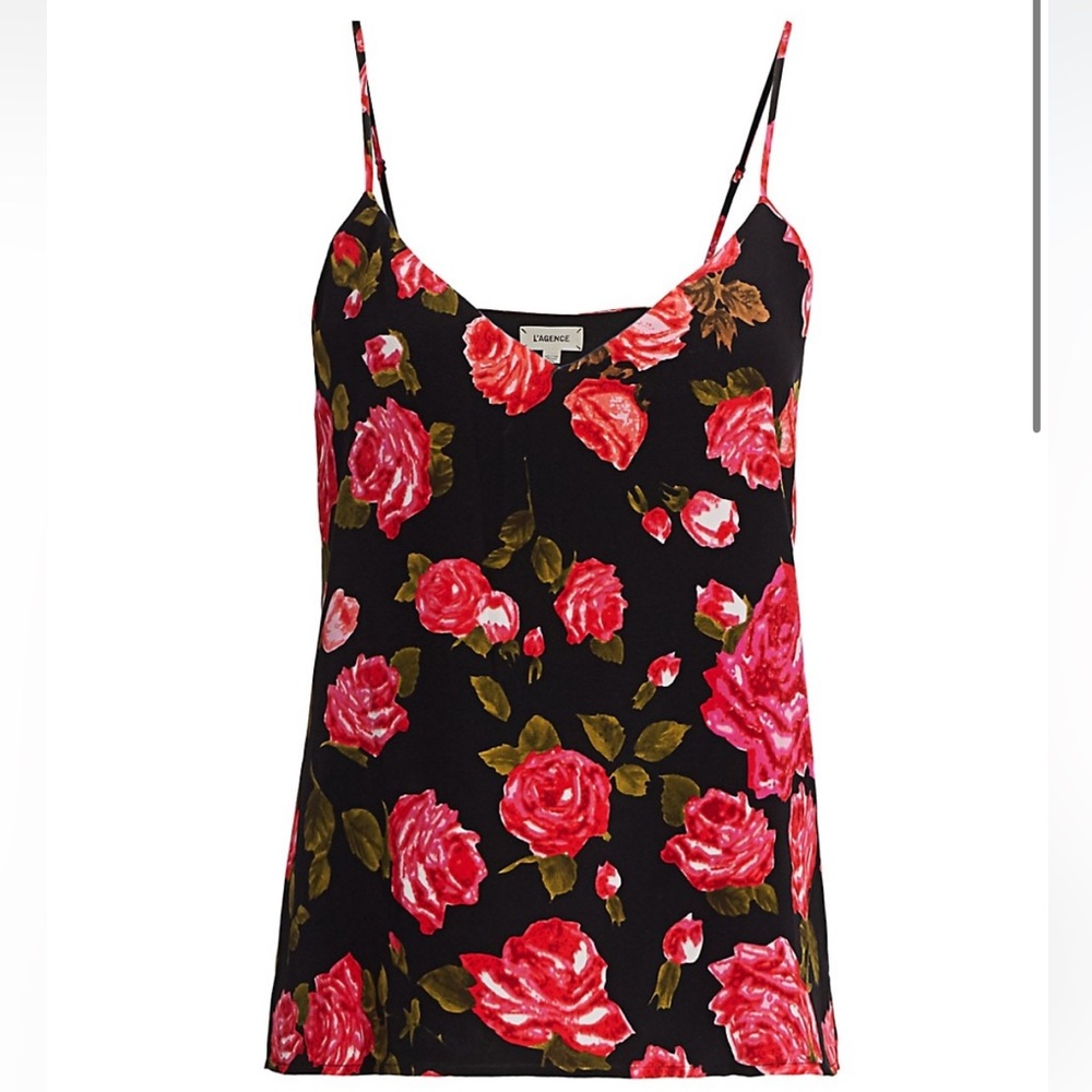 L'AGENCE Jane Floral Silk Camisole Size Small with TAGS NEW